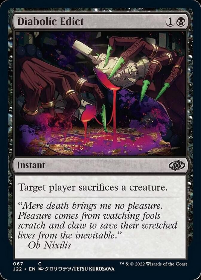 Diabolic Edict [Jumpstart 2022] | Card Merchant Takapuna