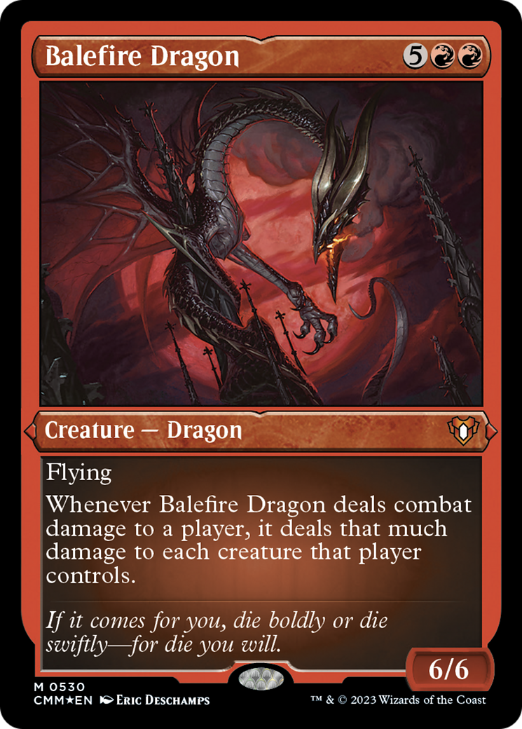 Balefire Dragon (Foil Etched) [Commander Masters] | Card Merchant Takapuna