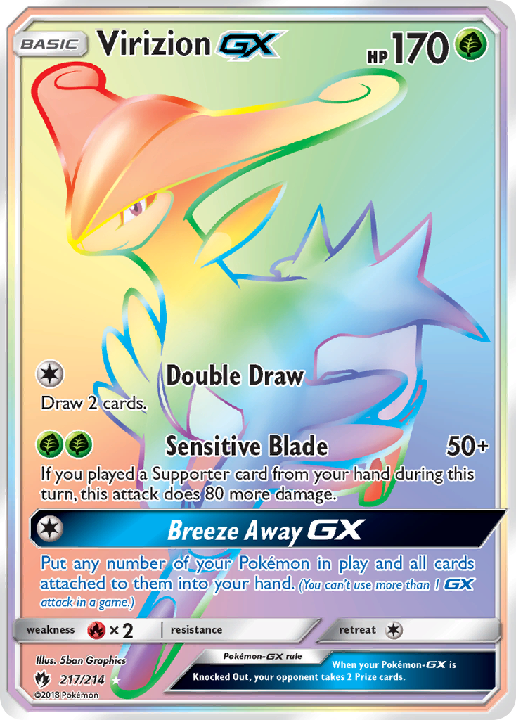 Virizion GX (217/214) [Sun & Moon: Lost Thunder] | Card Merchant Takapuna