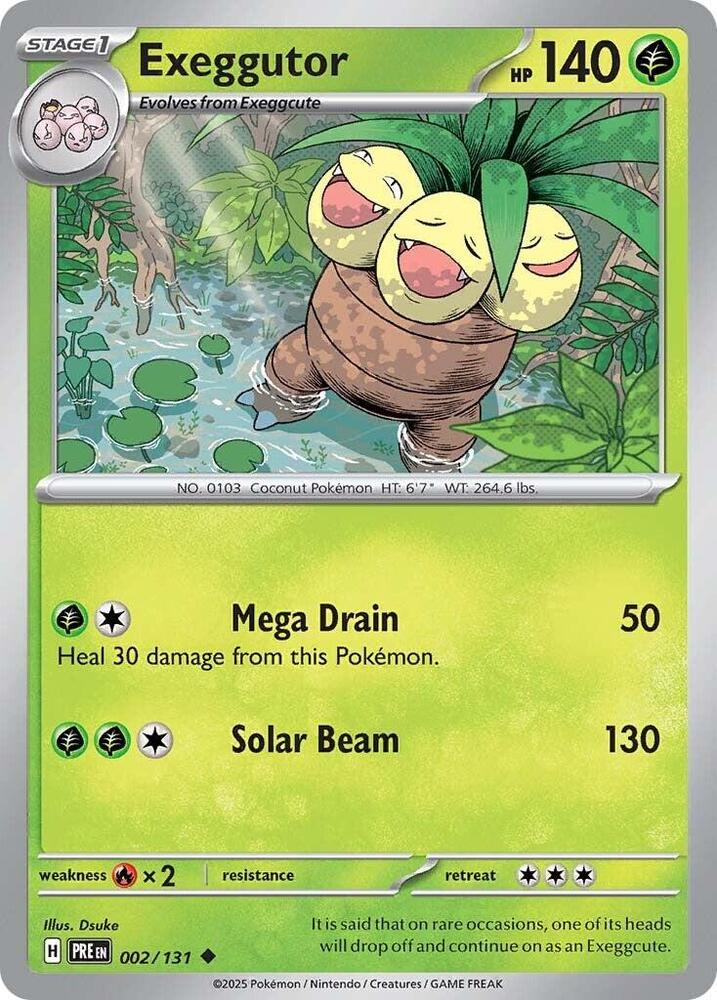 Exeggutor (002/131) [Scarlet & Violet: Prismatic Evolutions] | Card Merchant Takapuna
