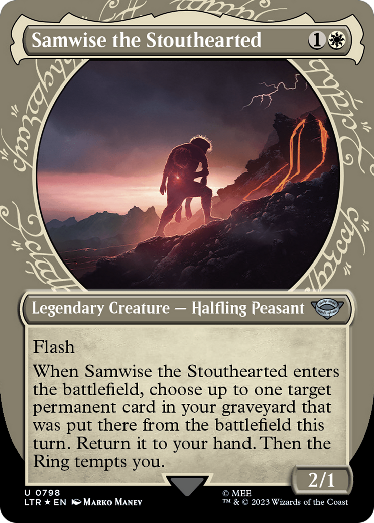 Samwise the Stouthearted (Showcase) (Surge Foil) [The Lord of the Rings: Tales of Middle-Earth] | Card Merchant Takapuna