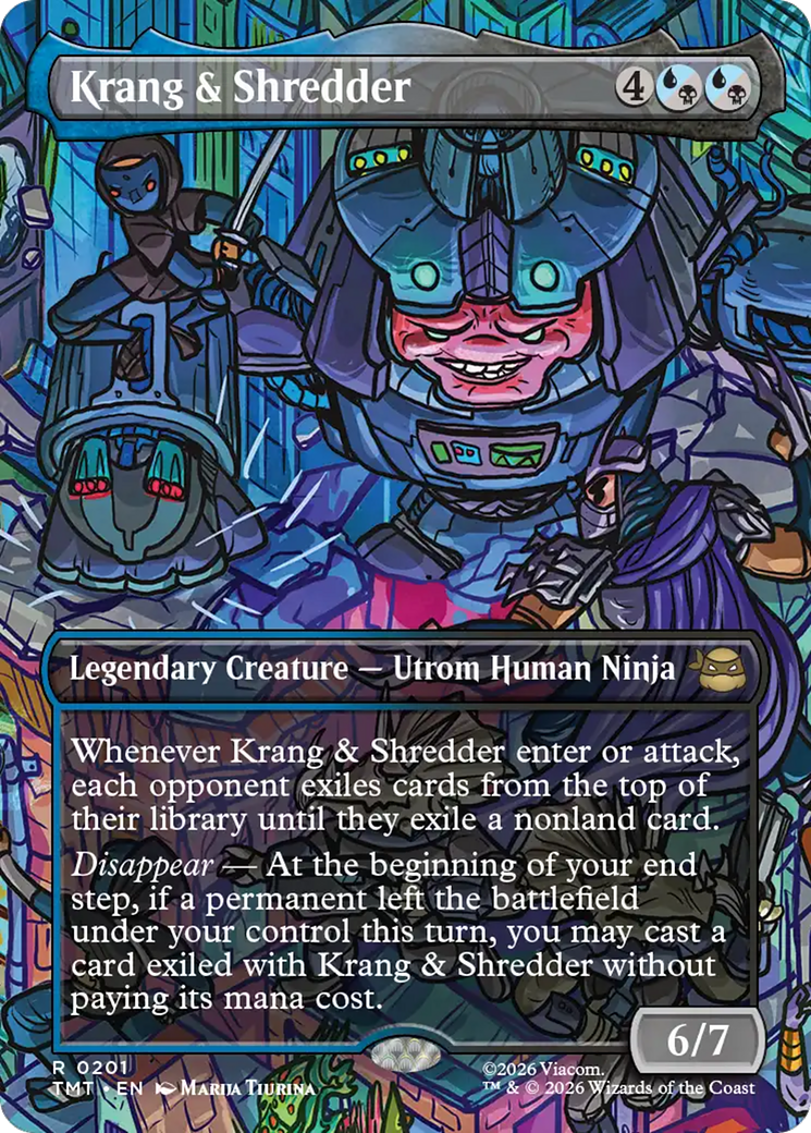 Krang & Shredder (Borderless) [Teenage Mutant Ninja Turtles] | Card Merchant Takapuna