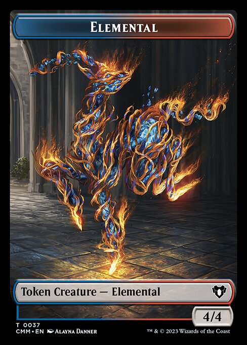 Human Soldier // Elemental (0037) Double-Sided Token [Commander Masters Tokens] | Card Merchant Takapuna