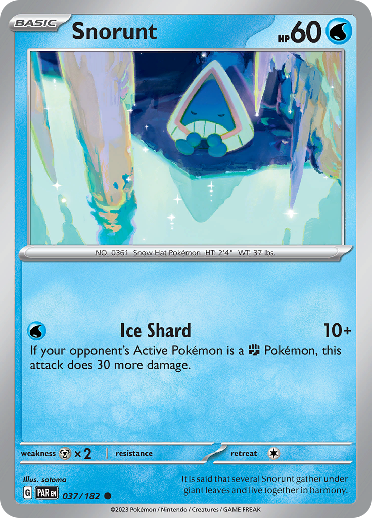 Snorunt (037/182) [Scarlet & Violet: Paradox Rift] | Card Merchant Takapuna