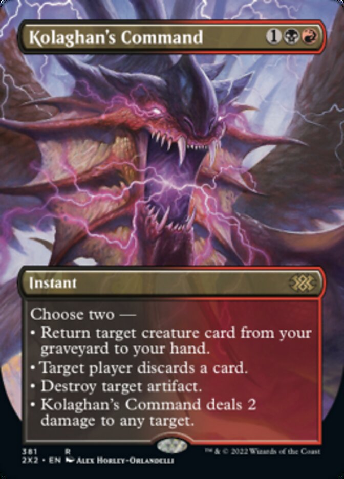 Kolaghan's Command (Borderless Alternate Art) [Double Masters 2022] | Card Merchant Takapuna