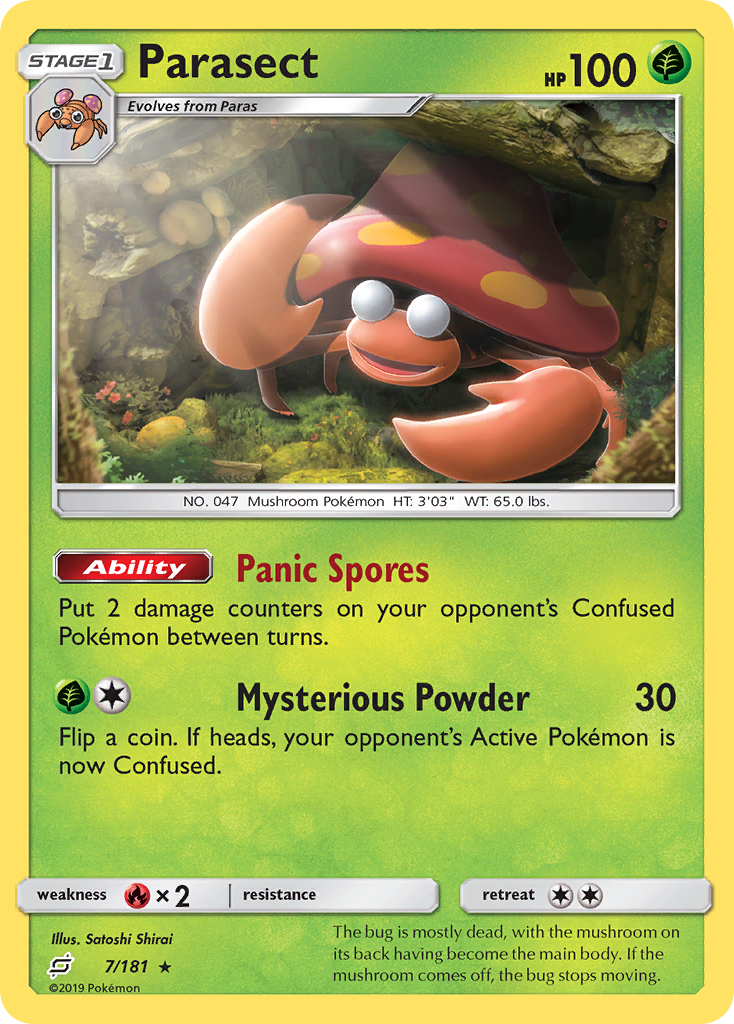 Parasect (7/181) [Sun & Moon: Team Up] | Card Merchant Takapuna