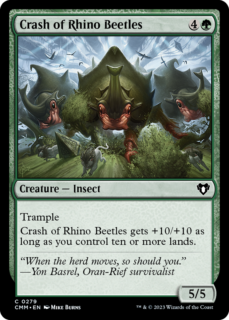 Crash of Rhino Beetles [Commander Masters] | Card Merchant Takapuna