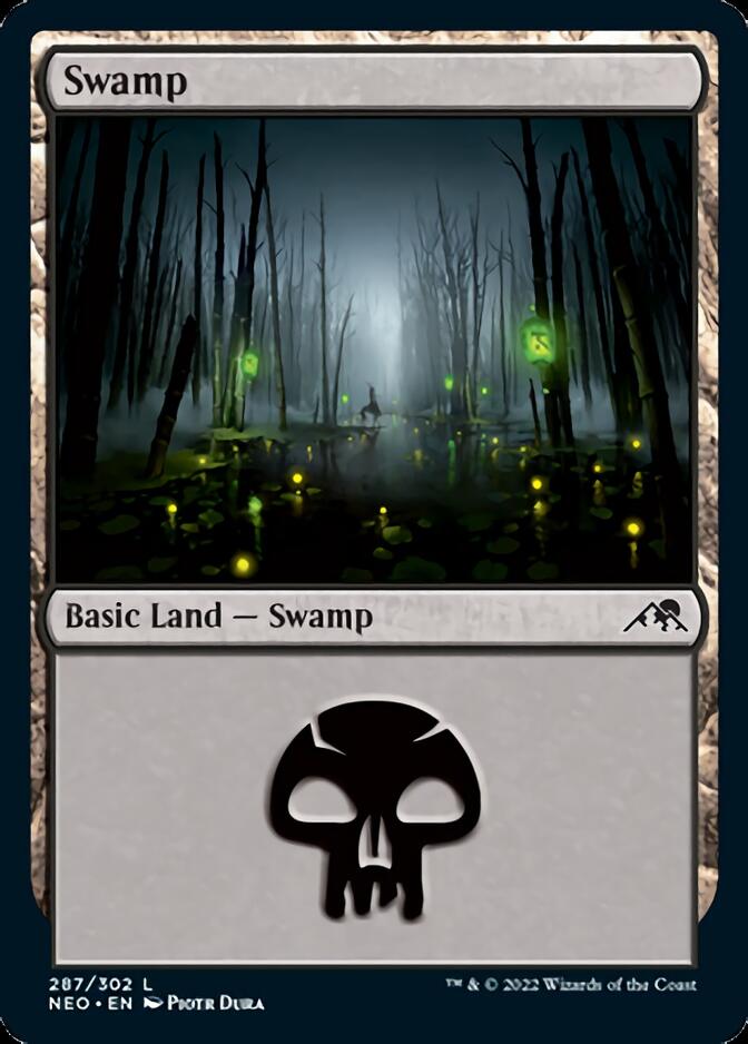 Swamp (287) [Kamigawa: Neon Dynasty] | Card Merchant Takapuna