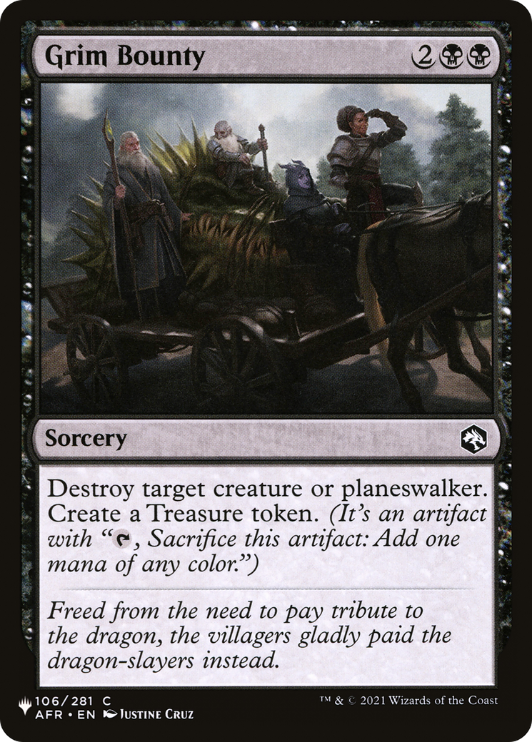 Grim Bounty [The List] | Card Merchant Takapuna