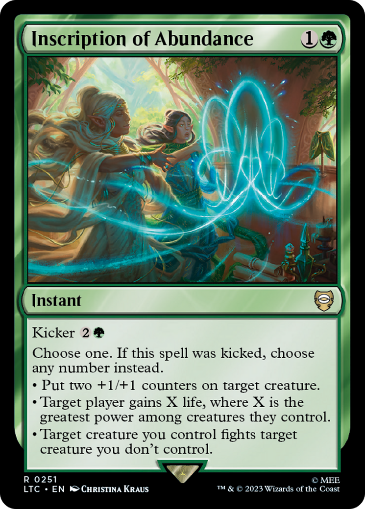 Inscription of Abundance [The Lord of the Rings: Tales of Middle-Earth Commander] | Card Merchant Takapuna