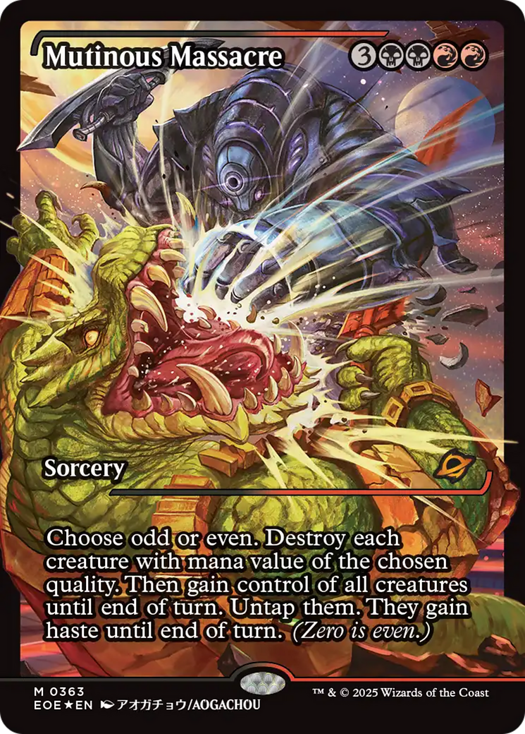 Mutinous Massacre (Showcase) [Edge of Eternities] | Card Merchant Takapuna