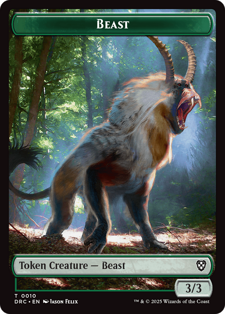 Beast (0010) // Servo Double-Sided Token [Aetherdrift Tokens] | Card Merchant Takapuna