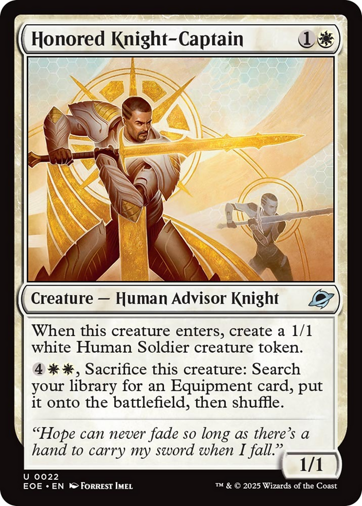 Honored Knight-Captain [Edge of Eternities] | Card Merchant Takapuna