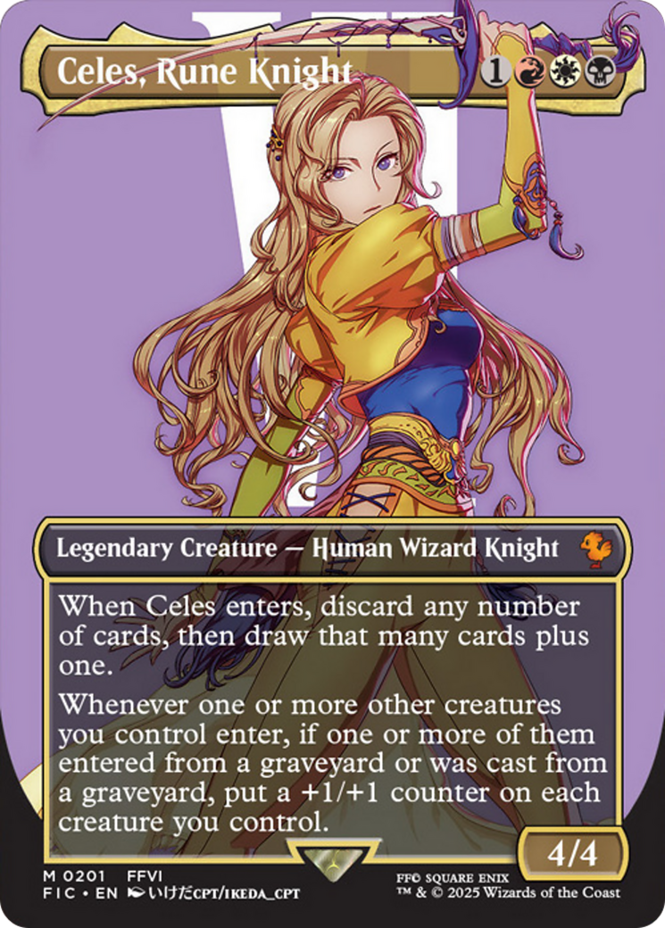 Celes, Rune Knight (Borderless) [FINAL FANTASY Commander] | Card Merchant Takapuna