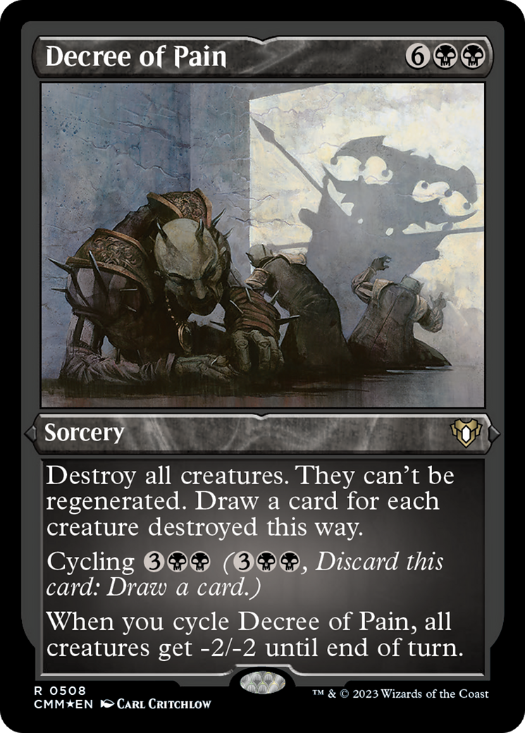 Decree of Pain (Foil Etched) [Commander Masters] | Card Merchant Takapuna