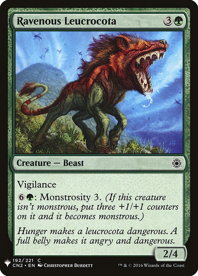 Ravenous Leucrocota [Mystery Booster] | Card Merchant Takapuna