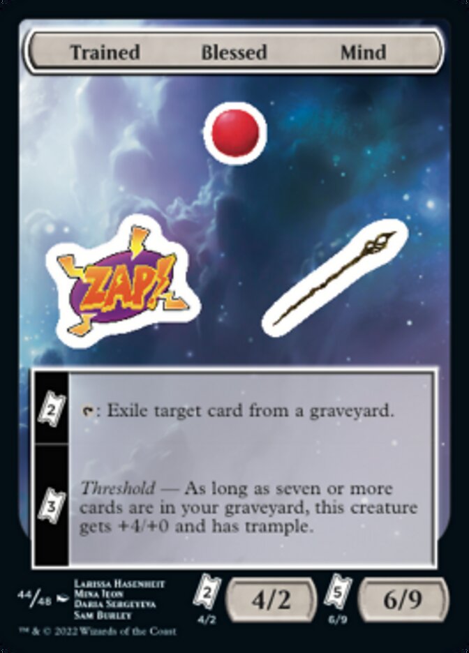 Trained Blessed Mind [Unfinity Stickers] | Card Merchant Takapuna