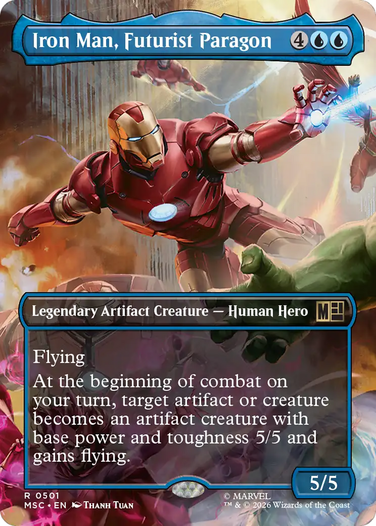 Iron Man, Futurist Paragon (Borderless) [Marvel Super Heroes Commander] | Card Merchant Takapuna