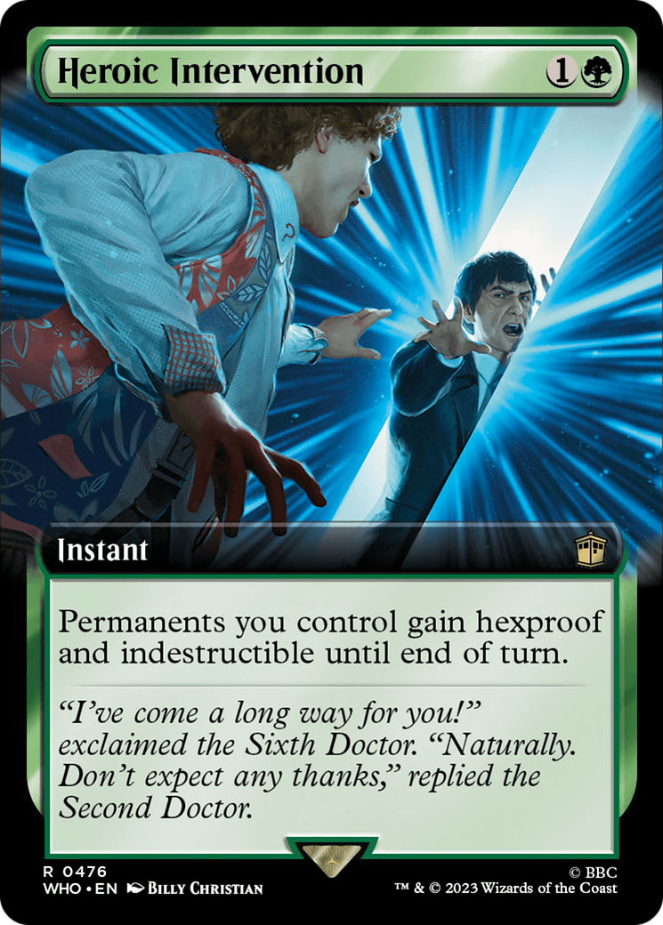 Heroic Intervention (Extended Art) [Doctor Who] | Card Merchant Takapuna
