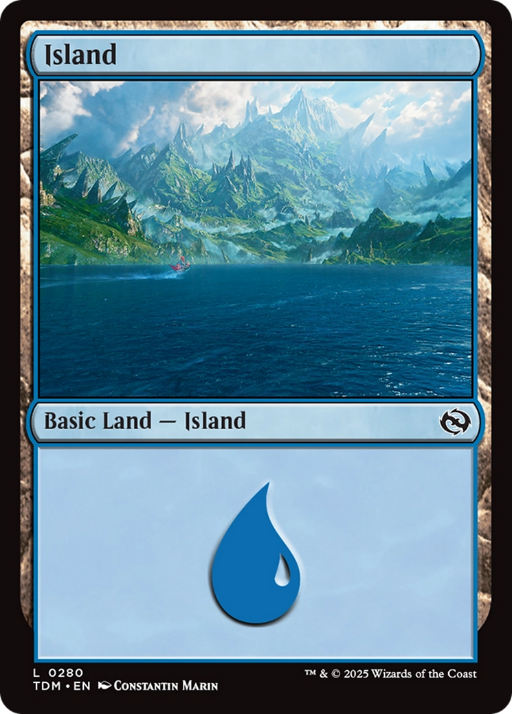 Island (0280) [Tarkir: Dragonstorm] | Card Merchant Takapuna