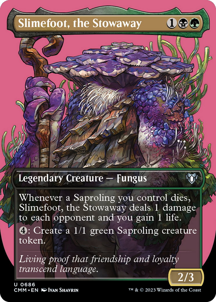 Slimefoot, the Stowaway (Borderless Profile) [Commander Masters] | Card Merchant Takapuna