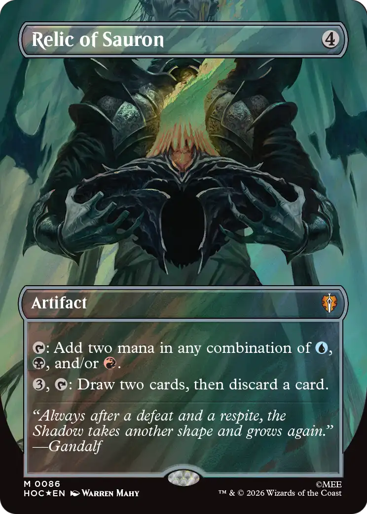 Relic of Sauron (Borderless) (Surge Foil) [The Hobbit: Eternal-Legal] | Card Merchant Takapuna