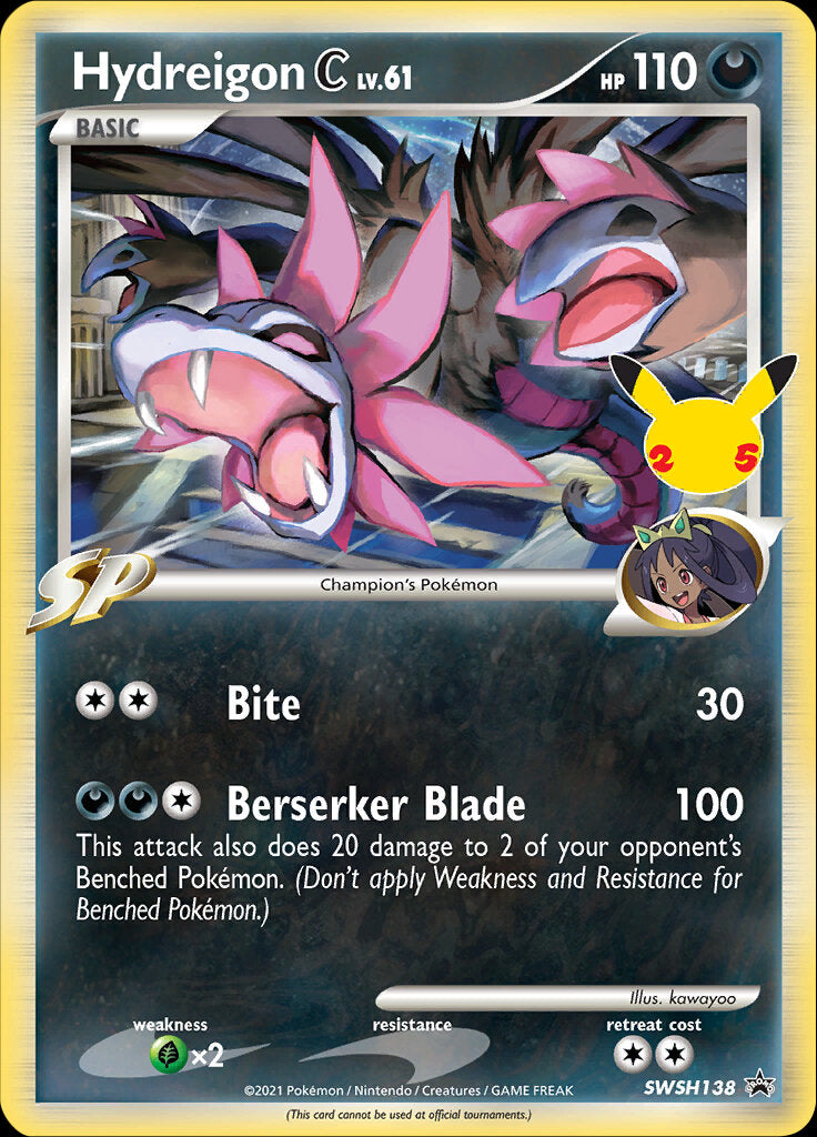 Hydreigon C (SWSH138) (Celebrations) [Sword & Shield: Black Star Promos] | Card Merchant Takapuna