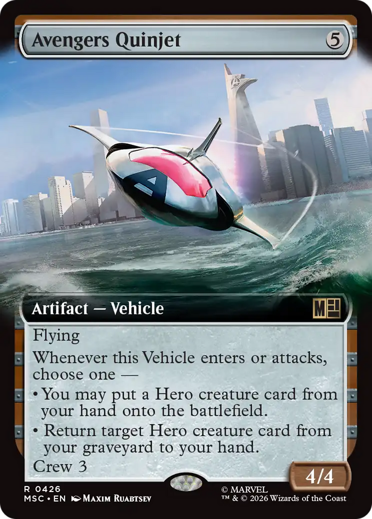Avengers Quinjet - Hammer of Nazahn (Extended Art) [Marvel Super Heroes Commander] | Card Merchant Takapuna