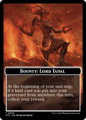Bounty: Lord Fajjal // Bounty Rules Double-Sided Token [Outlaws of Thunder Junction Commander Tokens] | Card Merchant Takapuna
