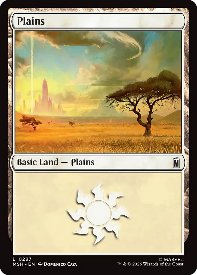 Plains (0287) [Marvel Super Heroes] | Card Merchant Takapuna
