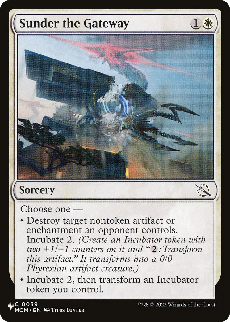 Sunder the Gateway [The List] | Card Merchant Takapuna