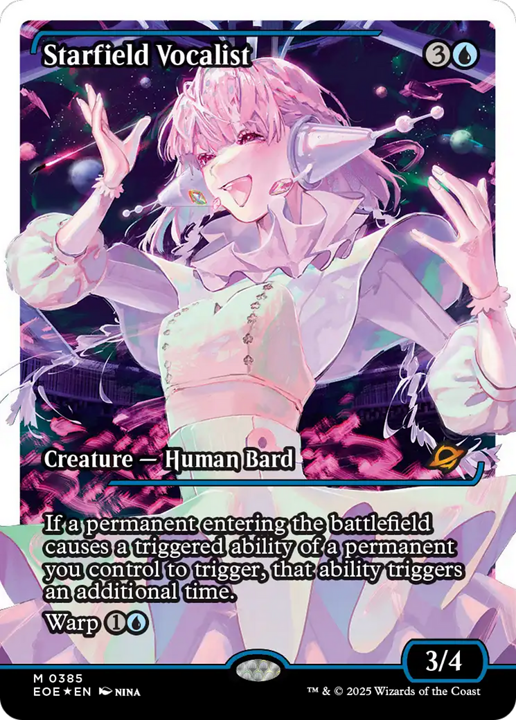 Starfield Vocalist (Showcase) (Fracture Foil) [Edge of Eternities] | Card Merchant Takapuna