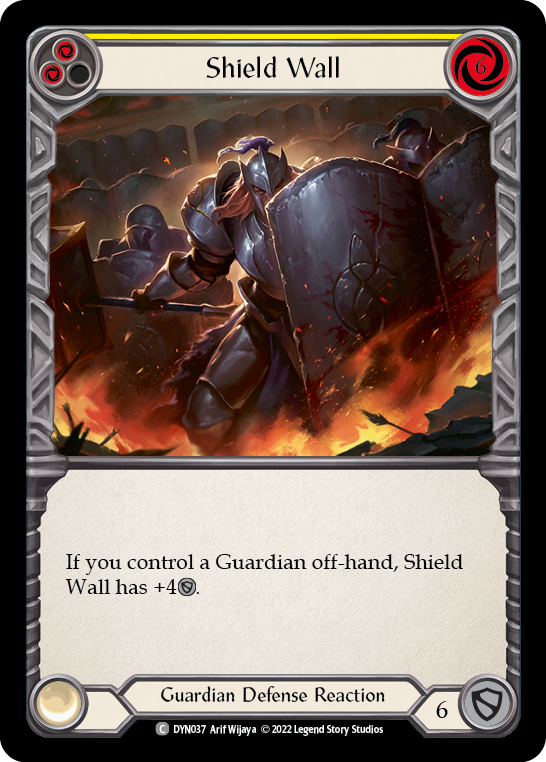 Shield Wall (Yellow) [DYN037] (Dynasty)  Rainbow Foil | Card Merchant Takapuna