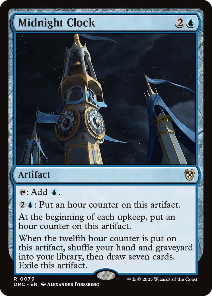 Midnight Clock [Aetherdrift Commander] | Card Merchant Takapuna