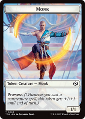 Dragon Illusion // Monk Double-Sided Token [Tarkir: Dragonstorm Commander Tokens] | Card Merchant Takapuna