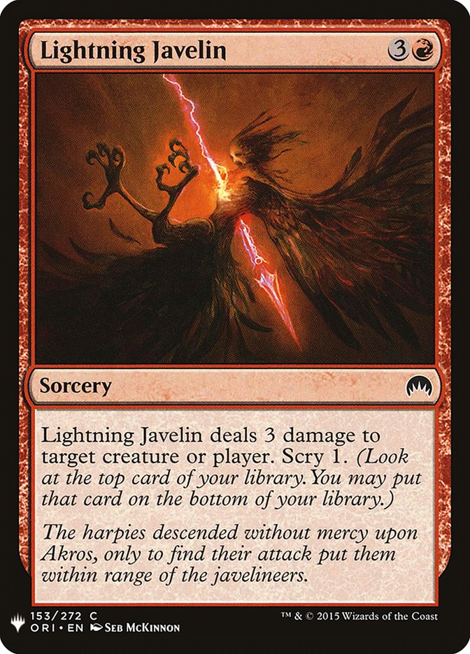 Lightning Javelin [Mystery Booster] | Card Merchant Takapuna