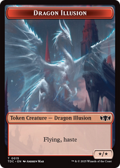Dragon Illusion // Monk Double-Sided Token [Tarkir: Dragonstorm Commander Tokens] | Card Merchant Takapuna