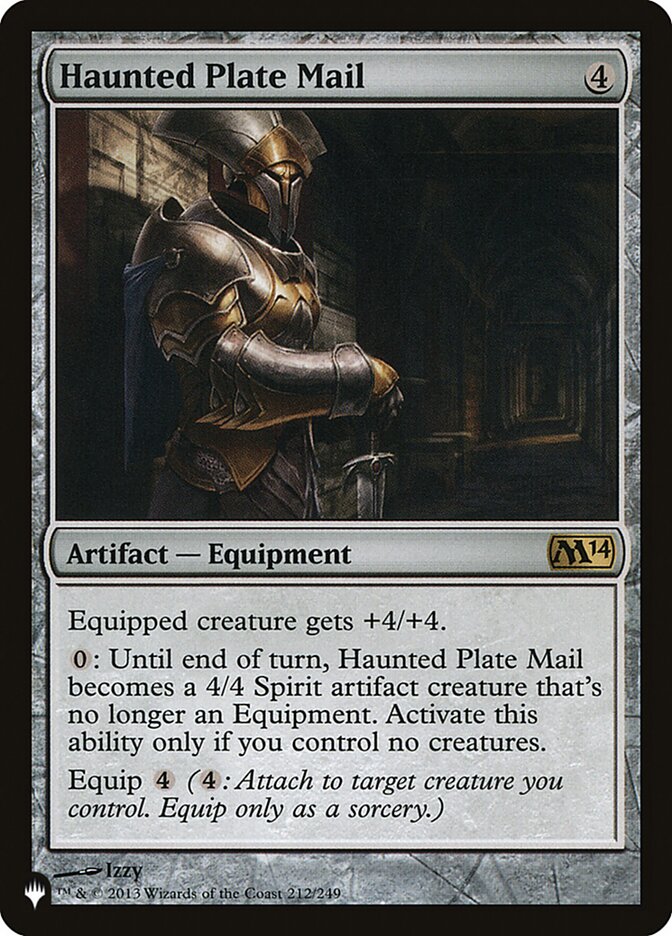 Haunted Plate Mail [The List] | Card Merchant Takapuna