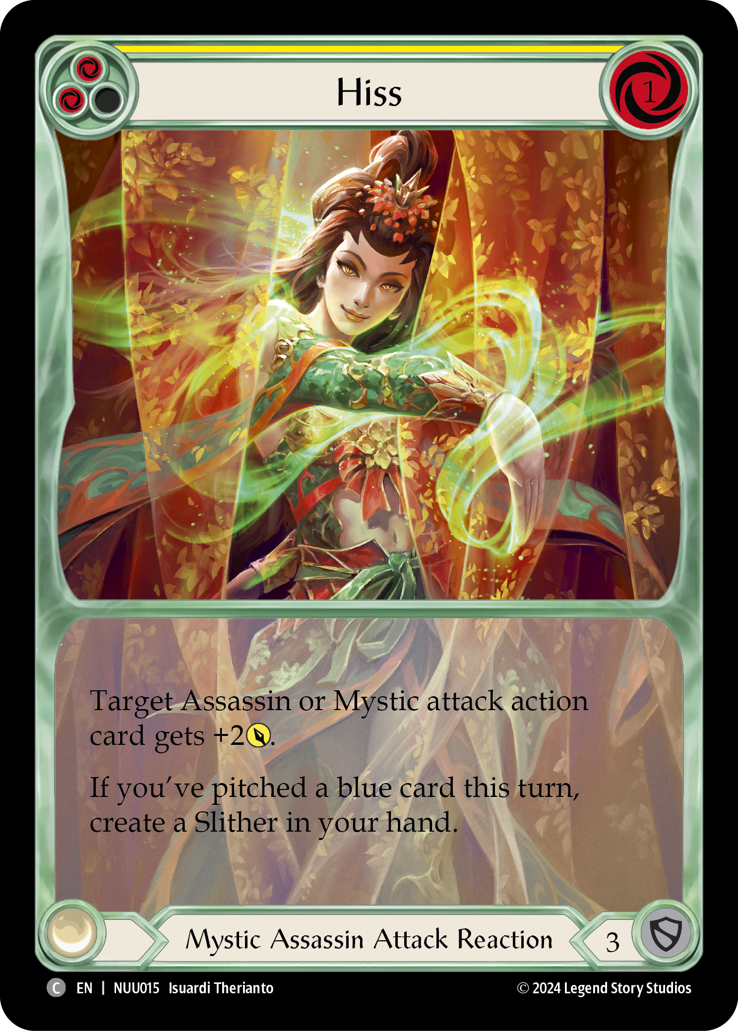 Hiss (Yellow) [NUU015] (Part the Mistveil Nuu Blitz Deck) | Card Merchant Takapuna