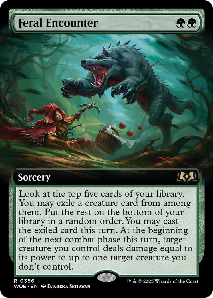 Feral Encounter (Extended Art) [Wilds of Eldraine] | Card Merchant Takapuna