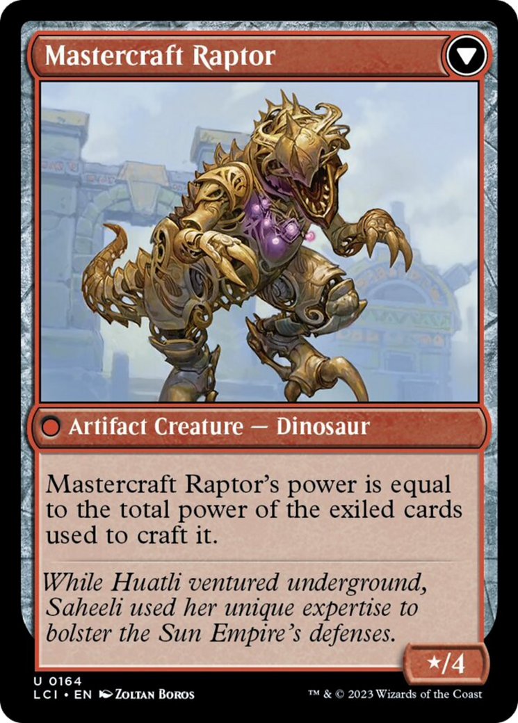 Saheeli's Lattice // Mastercraft Raptor [The Lost Caverns of Ixalan] | Card Merchant Takapuna