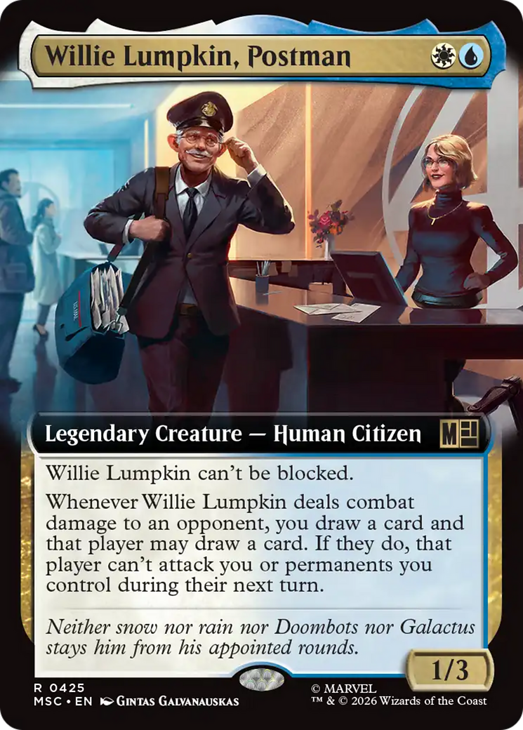Willie Lumpkin, Postman (Extended Art) [Marvel Super Heroes Commander] | Card Merchant Takapuna