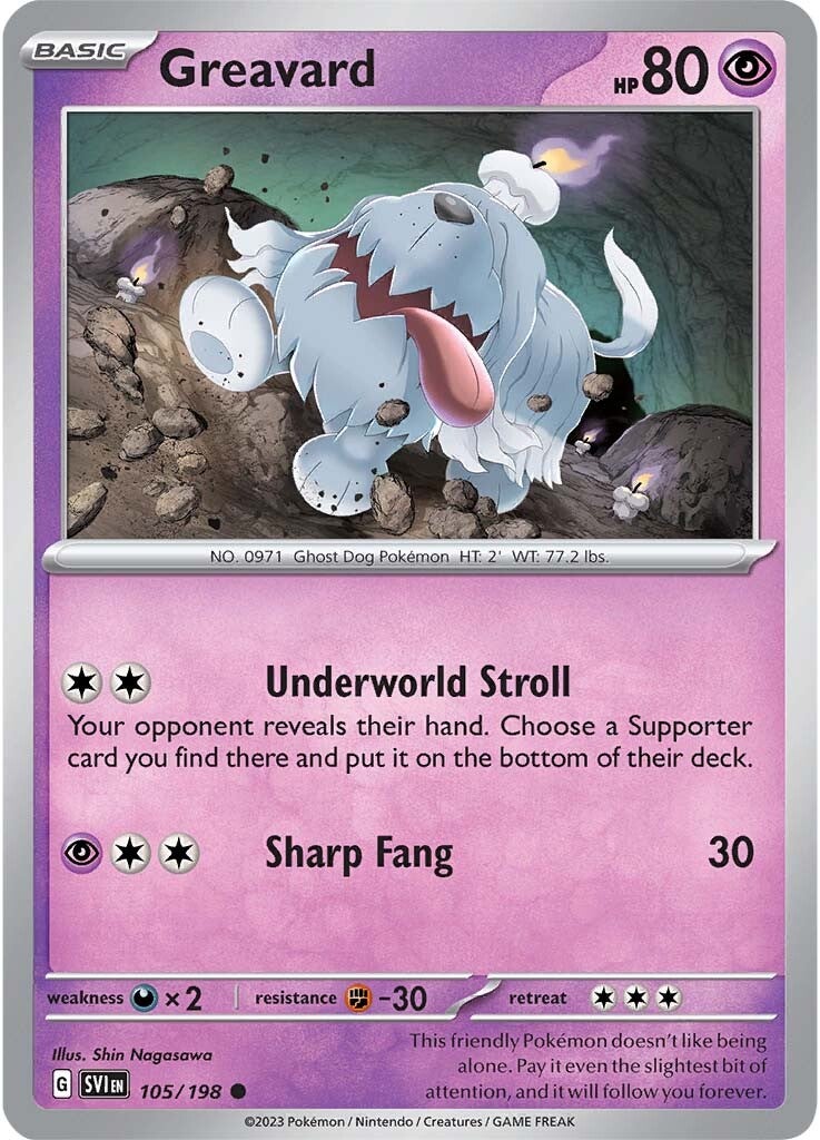 Greavard (105/198) [Scarlet & Violet: Base Set] | Card Merchant Takapuna