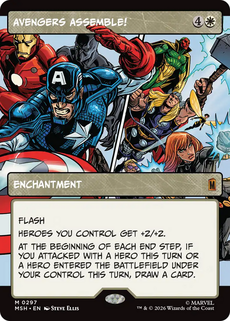 Avengers Assemble! (Borderless) (0297) [Marvel Super Heroes] | Card Merchant Takapuna