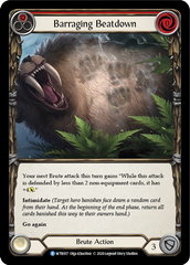 Barraging Beatdown (Red) [U-WTR017] (Welcome to Rathe Unlimited)  Unlimited Rainbow Foil | Card Merchant Takapuna