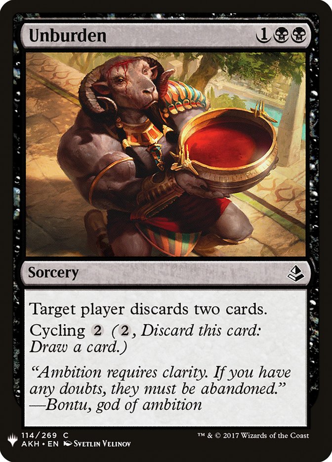Unburden [Mystery Booster] | Card Merchant Takapuna