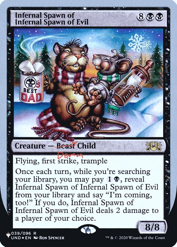 Infernal Spawn of Infernal Spawn of Evil (Unfinity Foil Edition) [The List] | Card Merchant Takapuna