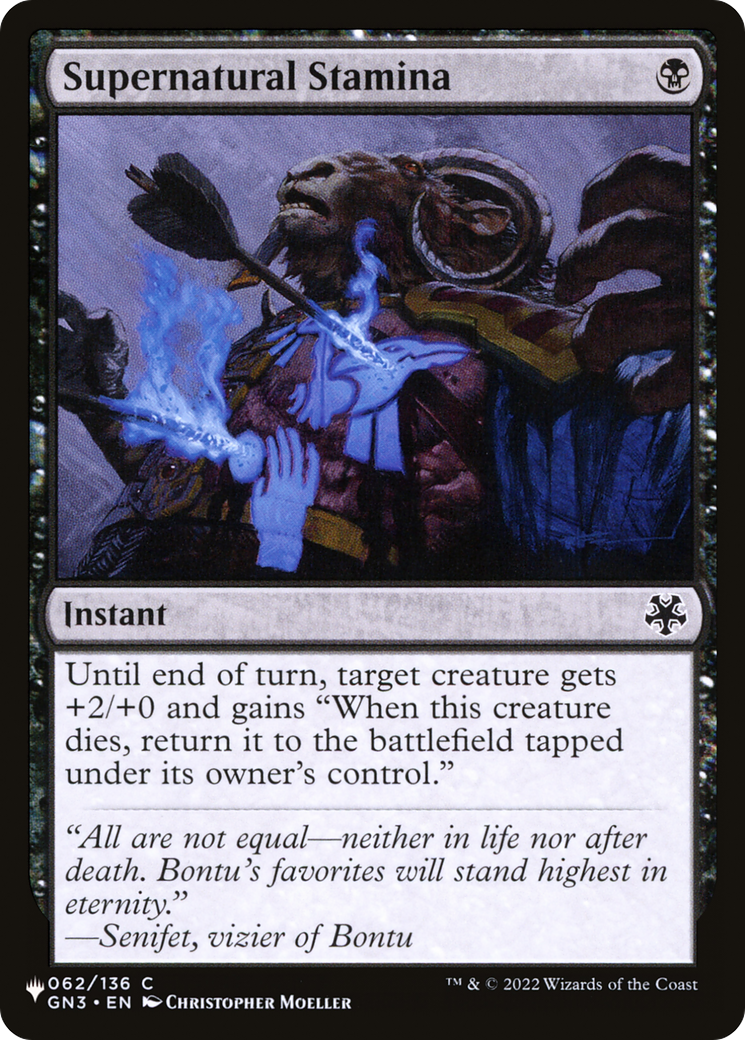 Supernatural Stamina [The List] | Card Merchant Takapuna