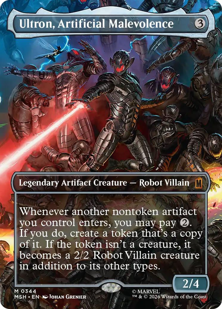 Ultron, Artificial Malevolence (Borderless) (0344) [Marvel Super Heroes] | Card Merchant Takapuna