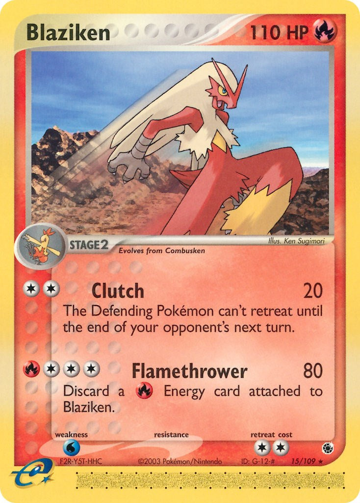 Blaziken (15/109) [EX: Ruby & Sapphire] | Card Merchant Takapuna